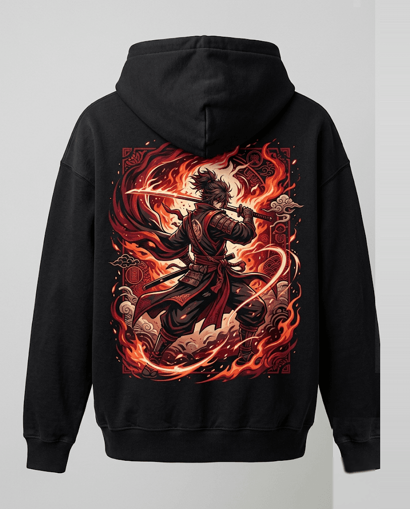 TANJIRO // HINOKAMI KAGURA FLAME HOODIE