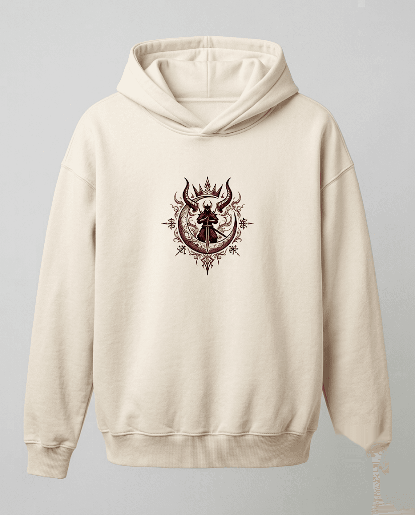 KOKUSHIBO // CRESCENT MOON EMBROIDERED HOODIE