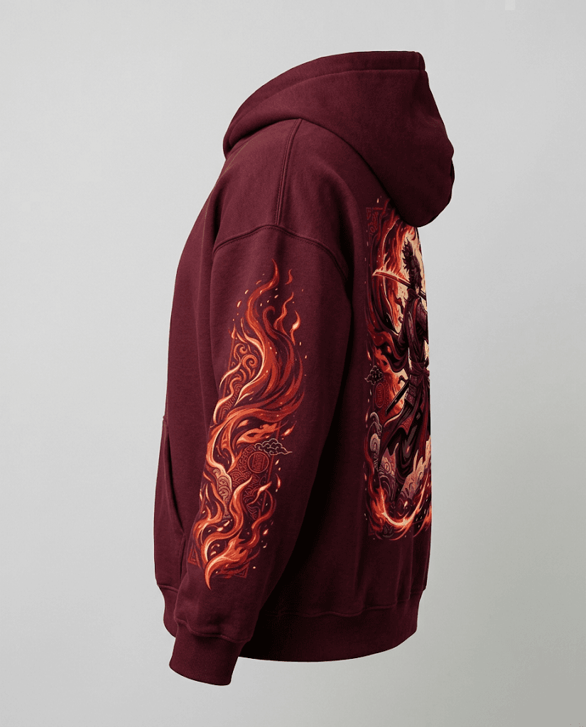 RENGOKU // FLAME PILLAR SLEEVE HOODIE